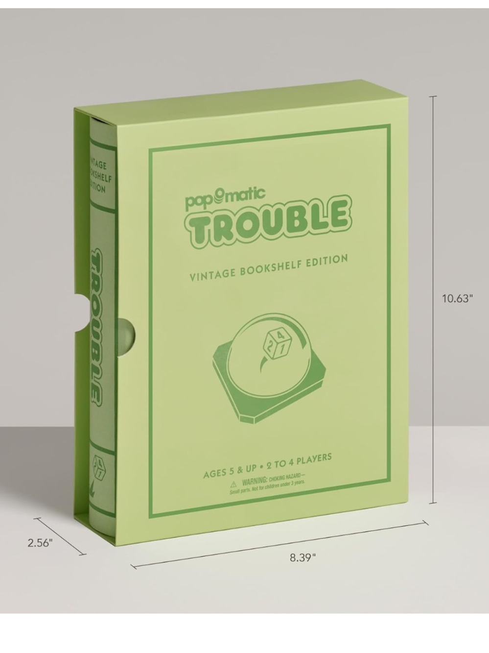 Hasbro Pop-O-Matic Trouble Vintage Bookshelf Edition - Light Green - Picture 2 of 13